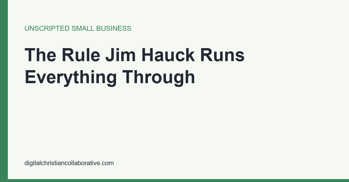 Jim Hauck quote card about making sure you leave the water a brighter place than you came in.